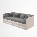 Кровать с ящиками Остин Модуль №23 Ясень шимо светлый/белый_2