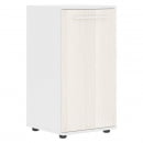 Шкаф колонка с глухой малой дверью EDIS ELCS 42.1 Дуб Денвер темный Мокко Белый_10