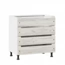 Тумба кухонная 800 с 2 ящиками ЛЮКС (4) Винченца ЛД 234.920.000.018 Тип 2 Белый Дуб Крафт белый_17