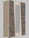 Шкаф трехстворчатый Санремо 02 Дуб сонома светлый Ателье темное_0