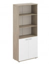 Шкаф высокий полуоткрытый Sigma SG.831.OD.WH Дуб темный Белый_61