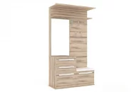 Вешалка комбинированная с зеркалом Марта ЛД 124.110.000 Белый Дезира Эш_0