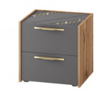 Тумба прикроватная Монако 902.07 Дуб Вотан Оникс Графит_0