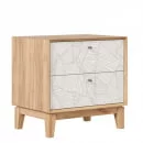 Тумба прикроватная Ройбен ЛД 640.030.000 Дуб золотой Белый_2