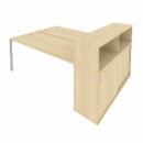 Рабочая станция с опорным шкафом-купе Metal System Б.РС-СШК-2.5 Акация/Серый_34