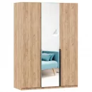 Шкаф трехстворчатый с зеркалом Норд 3Д Дуб золотой_4