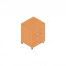 Тумба подкатная Р.Т-4 дуб молочный_3