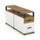 Тумба двухсторонняя опорная приставная с ящиком CONCEPT CN.DTGP-002 B/W Сандал Янтарный Белый бриллиант Черный_7