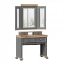 Стол туалетный Амели с зеркалом Оникс серый_1
