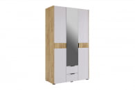 Шкаф трехдверный (зеркало) Адам MSA-05 дуб крафт золотой/графит_2