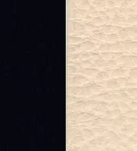 Черный матовый/Кожзам бежевый