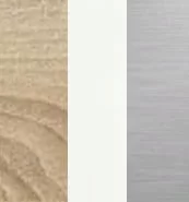 Дуб сонома светлый/Ясень белый/Серебро