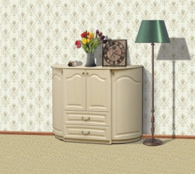 Комод Комодино-3 Дуб беленый Туя светлая