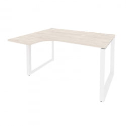 Стол эргономичный левый на О-образном м/к ONIX O.MO-SA-3L Денвер Светлый/Белый