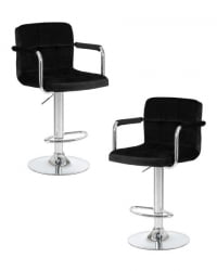 Стул барный DOBRIN KRUGER ARM (черный велюр (MJ9-101)) 2 шт