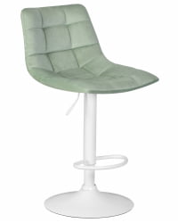 Стул барный DOBRIN TAILOR WHITE (пудрово-мятный велюр (MJ9-87)) 2 шт
