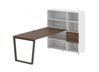 Рабочая станция EDIS EVRST 1217 Дуб Денвер темный Мокко Белый