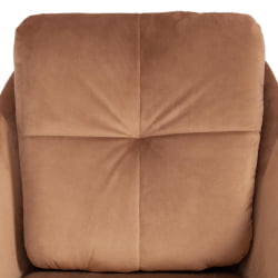 Кресло STAR (mod. CY-1919) вельвет/металл, 68 х 60 х 88 см , коричневый (HLR11)/черный