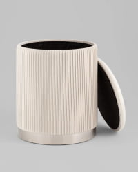 Пуф Шарлотта с ящиком велюр бежевый серебро основание