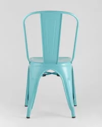 Стул TOLIX с высокой спинкой Голубой матовый