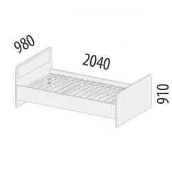 Детская кровать для девочки Эверест 500.10 Дуб Кронберг