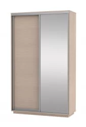 Шкаф-купе двухдверный Экспресс Дуо Медиум 1200х2200h Дуб молочный