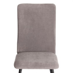 Стул со спинкой La Rousse NEW, флок , серый/черный, 29, 45x55x93 см