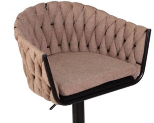 Стул барный DOBRIN LEON (коричневая ткань (LAR 275-3)) 2 шт