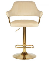 Стул барный DOBRIN CHARLY GOLD (бежевый велюр (MJ9-10)) 2 шт