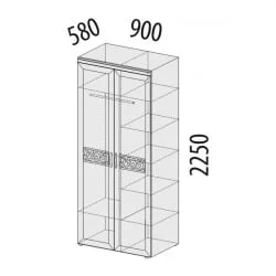 Шкаф двухдверный многофункциональный Тиффани 93.13