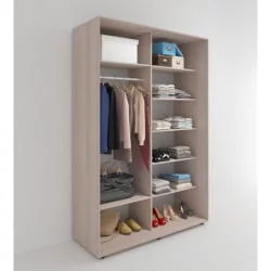 Шкаф-купе 2-х дверный Акцент-Дуэт КВ 1600х600 Ясень шимо светлый