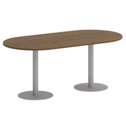 Стол овальный HOME OFFICE VR.SP-5-180.1 Орех Гварнери/Серый металл
