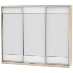 Шкаф-купе B-220х270х60-2(ДСС-Белый-D8D8D8)