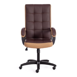 Кресло TRENDY (22) кож/зам/ткань, коричневый/бронзовый, 36-36/21