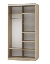 Шкаф-купе со стеклом Экспресс Дуо 1200х2400h Париж/Ясень шимо светлый