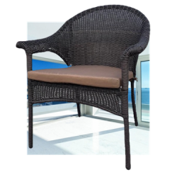 Плетеное кресло LV-140B Brown с подушкой в комплекте