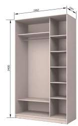 Шкаф-купе Хит-24-14-77 Лондон Ясень шимо светлый