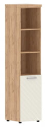 Шкаф колонка с глухой малой дверью и топом (левый) Torr LUX TLHC 42.5 L Дуб Бофорд Латте