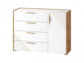 Тумба прикроватная Монако 903.23 Дуб Вотан / Белый шпон / Альпийский белый