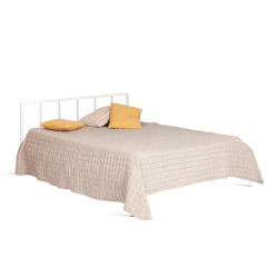 Кровать двуспальная из металла Bruno металл, 160*200 см, белый