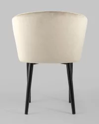 Стул с подлокотниками Нейтон велюр Бежевый