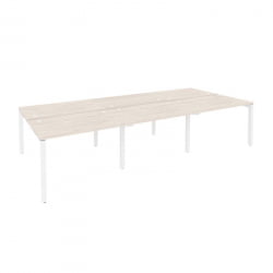 Рабочая станция на П-образном м/к ОНИКС О.МП-Д.РС-6.2.8 Денвер Светлый/Белый / ONIX O.MP-D.RS-6.2.8