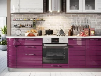 Тумба кухонная 600 с 3 ящиками (4) Анастасия ЛД 030.102.000 М Ежевика