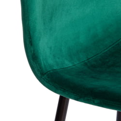 Мягкий стул BREEZE (mod. 4724) вельвет/металл, 44 х 53 х 87 см, Light dark green (изумрудный) HLR56 / черный