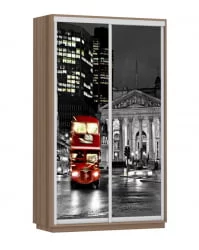 Шкаф-купе двухдверный Экспресс Хит Лондон/Ясень шимо тёмный