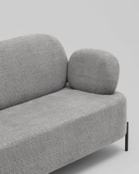 Диван Кэнди ткань букле светло-серый