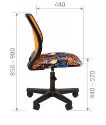 Детское кресло CHAIRMAN KIDS 112 black CRAZY/TW-66