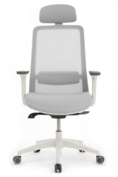 Кресло Ворк В-218C ВХИТЕ Светло-серый / Work W-218C WHITE