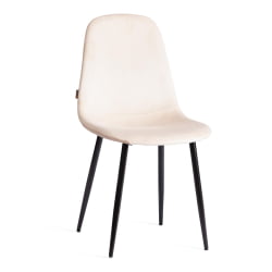 Мягкий стул BREEZE (mod. JSC-58) Велюр/металл , 44 х 53 х 86 см, beige (бежевый) HLR2 / черный