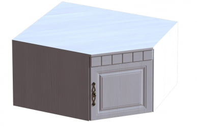 Угловой шкаф Прованс 04 Бодега белая Платина премиум